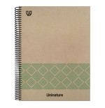 14570-CUADERNO RECICLADO A4 KRAFT SOFT TAPA DURA 80 HOJAS 90GR CUADRICULA 4X4 MM VERDE UNINATURE 88500320