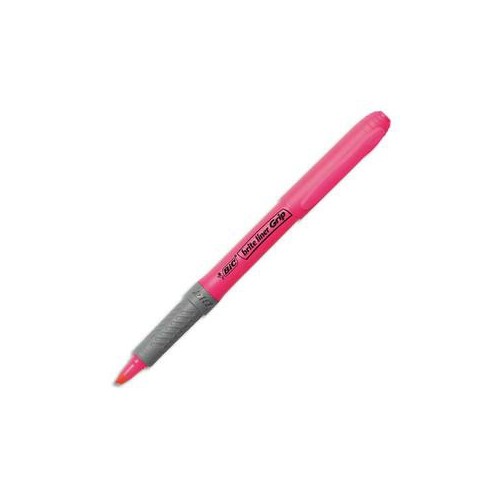 1459-MARCADOR FLUORESCENTE HIGHLIGHTER GRIP TRAZO 1,5-3,3MM. ROSA BIC 811934