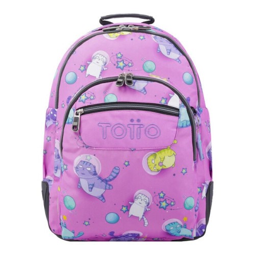 14604-MOCHILA ESCOLAR GATOS ASTRONAUTAS TOTTO MA04ECO029-2310N-9I9