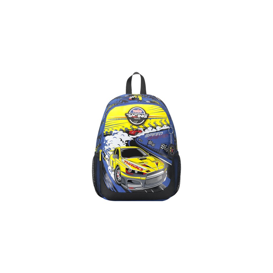 MOCHILA ESCOLAR MEDIANA DE CARRERAS DE COCHES TOTTO MJ04VLC002-2310-6J7M