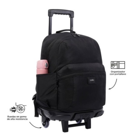 14633-MOCHILA ESCOLAR CON RUEDAS GRANDE NEGRA - TRIK TOTTO MA03TKI003-22200-N01