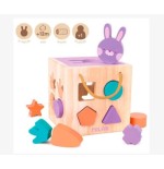 14644-JUGUETE EDUCATIVO DE MADERA CUBO PARA ENCAJAR PIEZAS ´RABBIT´ MILAN 660505