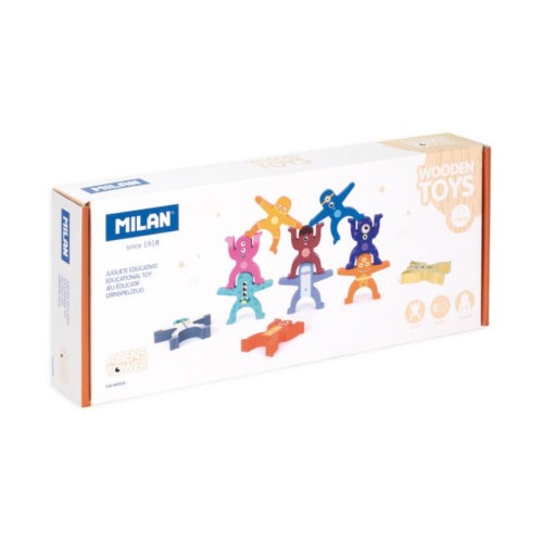 14645-JUGUETE EDUCATIVO DE MADERA TORRE DE FIGURAS ´ALIENS TOWER´ MILAN 660520