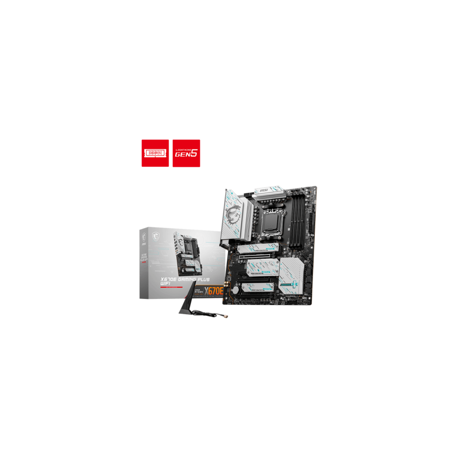 PLACA MSI MAG X670E GAMING PLUS WIFI,AMD,AM5,X670,4DDR5,192,HDMI+DP,4SATA3+4M.2,13USB3.2.5GB+WIFI6E+BT5.3,ATX