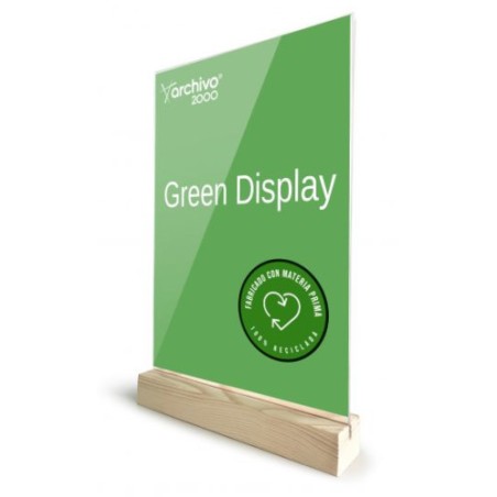 14751-EXPOSITOR SOBREMESA SOSTENIBLE GREENDISPLAY 4X21X33CM A4 ARCHIVO2000 15904M1 CS TP