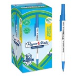 14822-CAJA 50 BOLIGRAFOS PAPER MATE KILOMETRICO PUNTA MEDIANA (1,0MM) TINTA AZUL 80% PLASTICO RECICLADO PAPER MATE 21877