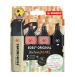 14840-STABILO BOSS ORIGINAL NatureColors marcador 4 pieza(s) Punta de cincel Negro, Bronce, Marron, Verde