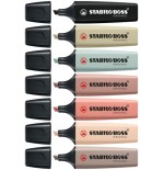 14846-STABILO BOSS NatureColors marcador 6 pieza(s) Punta de cincel Negro, Bronce, Verde, Gris, Verde claro