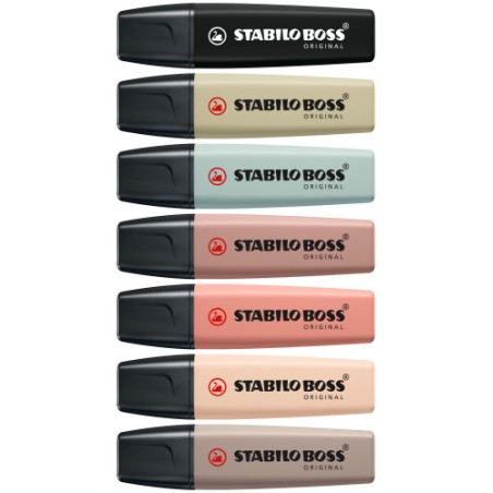 14847-STABILO BOSS NatureColors marcador 6 pieza(s) Punta de cincel Negro, Bronce, Verde, Gris, Verde claro
