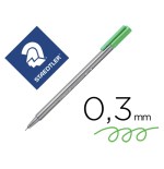 14865-CAJA DE 10 ROTULADORES TRIPLUS FINELINER 334 ECO EDITION VERDE STAEDTLER 334 R-5