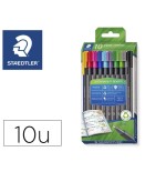 14867-ESTUCHE ROTULADOR TRIPLUS FINELINER 334 ECO EDITION. 10 UNIDADES COLORES SURTIDOS STAEDTLER 334 RC10