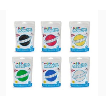 14875-ESTUCHE 6 UDS PASTA DE MODELAR CARIOCA MODELIGHT 100G VARIADAS CARIOCA 52005