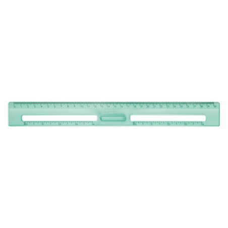 14881-REGLA 30 CM TRANSPARENTE SERIE NEW LOOK, VERDE MILAN 353801NL