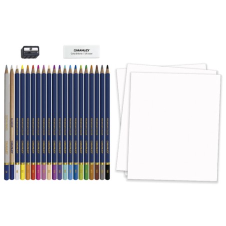 14887-SET CREATIVO LAPICES DE COLORES 23 UDS MANLEY MLA00023