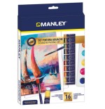 14894-SET PINTURA GOUACHE 16 PZAS MANLEY MGH00100
