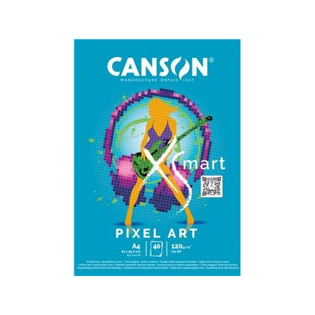 14911-BLOC ENC 21X29,7 40H XSMART PIXEL ART 120G CANSON C32250P004
