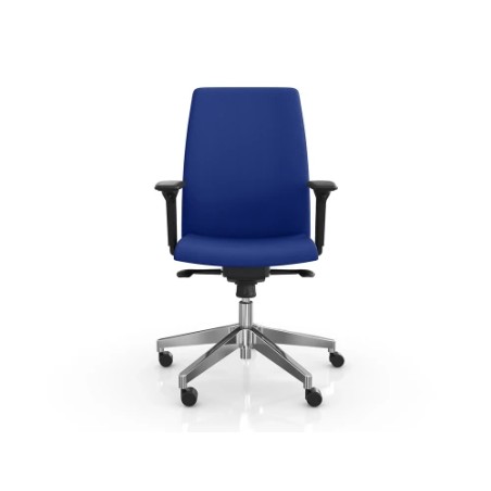 SILLA PROFESIONAL TAPIZADA EN TELA MECANISMO SINCRO COLOR AZUL ROCADA 944V23-3