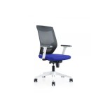 14947-SILLA DE OFICINA TAPIZADO EN TELA SISTEMA DE INCLINACION SINCRO COLOR DEL ASIENTO AZUL Y RESPALDO NEGRO ROCADA 908
