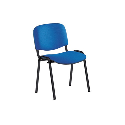 14954-SILLA CONFIDENTE ESTRUCTURA DE TUBO METALICO RESPALDO Y ASIENTO TAPIZADOS COLOR AZUL ROCADA 965/3