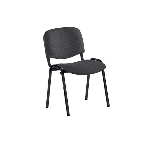 14955-SILLA CONFIDENTE ECONOMICA ESTRUCTURA DE TUBO METALICO RESPALDO Y ASIENTO TAPIZADOS COLOR NEGRO ROCADA 965/4
