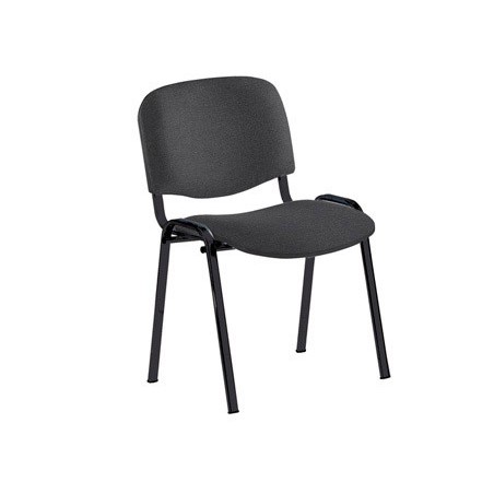 14955-SILLA CONFIDENTE ECONOMICA ESTRUCTURA DE TUBO METALICO RESPALDO Y ASIENTO TAPIZADOS COLOR NEGRO ROCADA 965/4