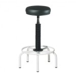 14959-TABURETE CON BASE DE 5 PIES ASIENTO TAPIZADO EN ARAN Y SIMIL PIEL ROCADA 900