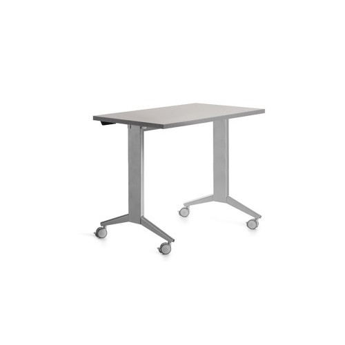 14962-MESA CON TABLERO ABATIBLE 120X60CM COLOR GRIS ALUMINIO/GRIS ROCADA 2000FD02