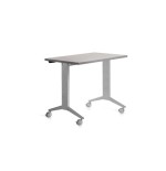 14962-MESA CON TABLERO ABATIBLE 120X60CM COLOR GRIS ALUMINIO/GRIS ROCADA 2000FD02