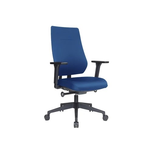 15006-SILLA DE OFICINA SINCRO CON AJUSTE ADAPTATIVO DEL RESPALDO. COLOR AZUL/NEGRO ROCADA 934-3