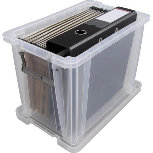 15021-CAJA DE ALMACENAJE CON TAPA 20 LITROS 28X40X26CM PP TRANSPARENTE ARCHIVO 2000 CP1482020 CS TP