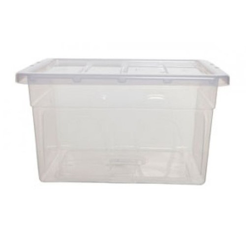 15022-CAJA DE ALMACENAJE CON TAPA 32 LITROS 36X42X30CM PP TRANSPARENTE ARCHIVO 2000 CP1482032 CS TP