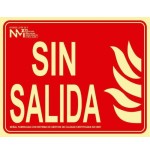 15038-SENAL DE INCENDIO "SIN SALIDA" 20X25CM HOMOLOGADA SEGUN NORMATIVA PP ROJO ARCHIVO 2000 6171-06H RJ