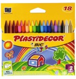 1504-ESTUCHE 18 CERAS DE COLOR QUE NO ENSUCIAN PLASTIDECOR 8757712