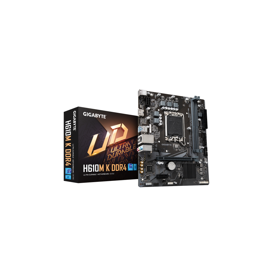 15067-PLACA GIGABYTE H610M K DDR4,INTEL,1700,H610,2DDR4,64GB,HDMI,GBLAN,2SATA3+M.2,4USB3.2,MATX