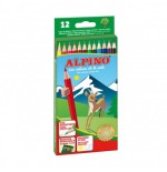 1516-ESTUCHE CARTON 12 UNIDADES LAPICES HEXAGONALES ALTA CALIDAD 3MM. COLORES SURTIDOS ALPINO AL010654