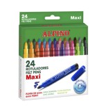 1522-ESTUCHE 24 UNIDADES ROTULADORES PUNTA GRUESA COLORES SURTIDOS ALPINO AR000007N