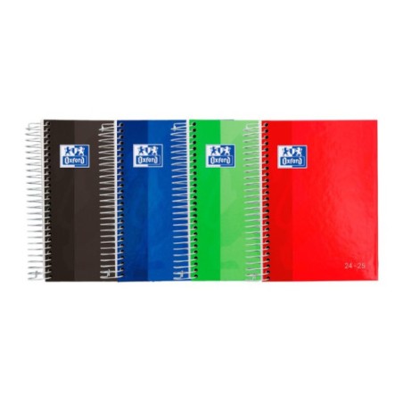 AGENDA ESCOLAR 2024-2025 SCHOOL TAPA EXTRADURA 8o DIA PAGINA COLORES SURTIDOS OXFORD 400184986