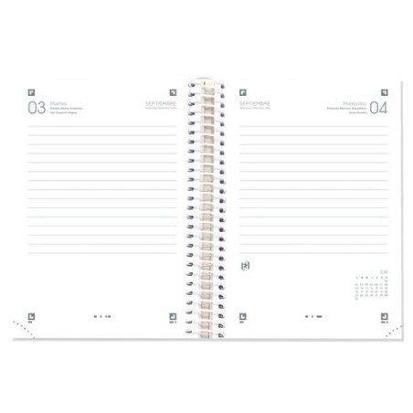 AGENDA ESCOLAR 2024-2025 SCHOOL TAPA EXTRADURA 8o DIA PAGINA COLORES SURTIDOS OXFORD 400184986
