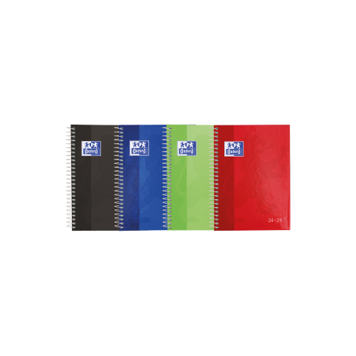 AGENDA ESCOLAR 2024-2025 SCHOOL TAPA EXTRADURA 4o SEMANA VISTA COLORES SURTIDOS OXFORD 400184988