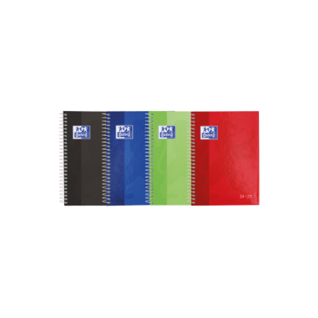 AGENDA ESCOLAR 2024-2025 SCHOOL TAPA EXTRADURA 4o SEMANA VISTA COLORES SURTIDOS OXFORD 400184988