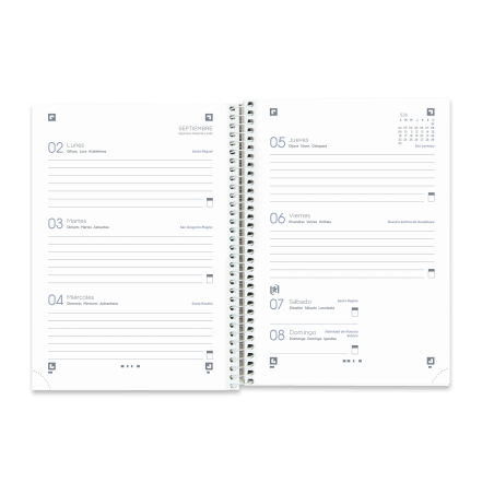 AGENDA ESCOLAR 2024-2025 SCHOOL TAPA EXTRADURA 4o SEMANA VISTA COLORES SURTIDOS OXFORD 400184988