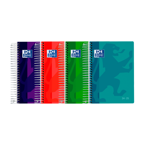 AGENDA ESCOLAR 2024-2025 SCHOOL TAPA PLASTICO 8o DIA PAGINA COLORES SURTIDOS OXFORD 400185042