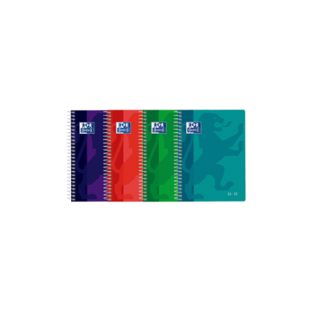 AGENDA ESCOLAR 2024-2025 SCHOOL TAPA PLASTICO 4o SEMANA VISTA COLORES SURTIDOS OXFORD 400185054