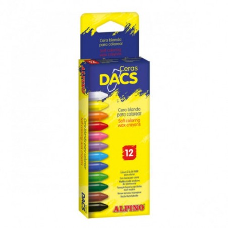 1524-ESTUCHE DE 12 UNIDADES CERAS DACS BLANDAS NO MANCHAN DACS DA050290