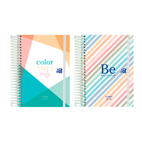 AGENDA ESCOLAR 2024-2025 COLOR BLOCK TAPA EXTRADURA 8o DIA PAGINA COLORES SURTIDOS OXFORD 400185067