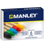 1537-ESTUCHE DE 6 UNIDADES CERAS BLANDAS COLORES SURTIDOS MANLEY MNC00022