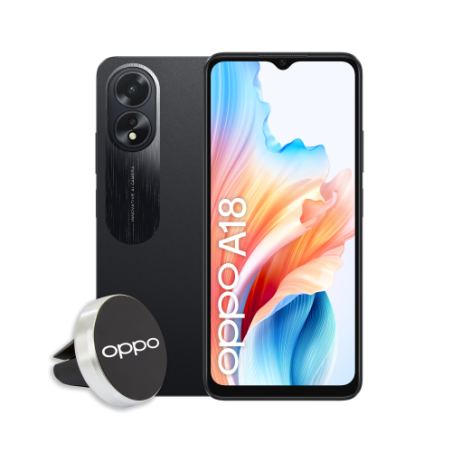 OPPO A18 16,7 cm (6.56") SIM doble Android 13 4G USB Tipo C 4 GB 128 GB 5000 mAh Negro