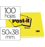 15513-PACK 12 BLOCS 100 HOJAS NOTAS ADHESIVAS 38X51MM CANARY YELLOW SIN ENCELOFANADO INDIVIDUAL 653-E POST-IT 7100290163