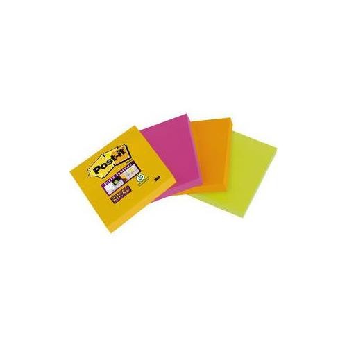 15516-PACK 4 BLOCS 45 HOJAS NOTAS ADHESIVAS 47,6X47,6MM SUPER STICKY COLORES SURTIDOS 6910SSS-YPOG-EU POST-IT 7100172209