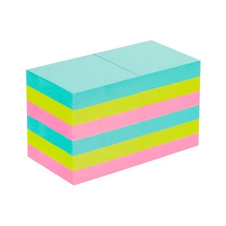 15519-PACK 12 BLOCS 90 HOJAS NOTAS ADHESIVAS 47,6X47,6MM SUPER STICKY COLECCION COSMIC CAJA CARTON 622-12SS-COS POST-IT